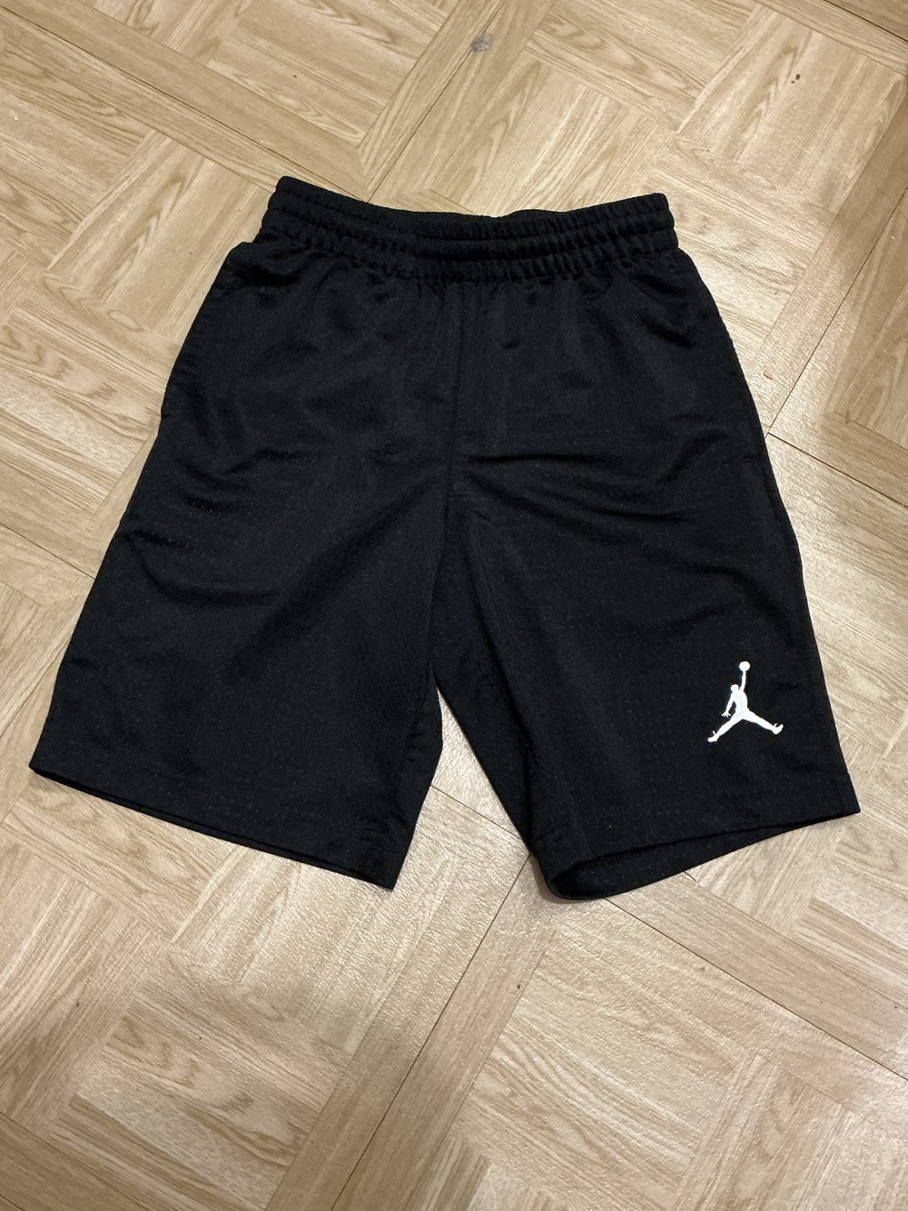 Jordan Black Athletic Basketball Shorts with White Jumpman